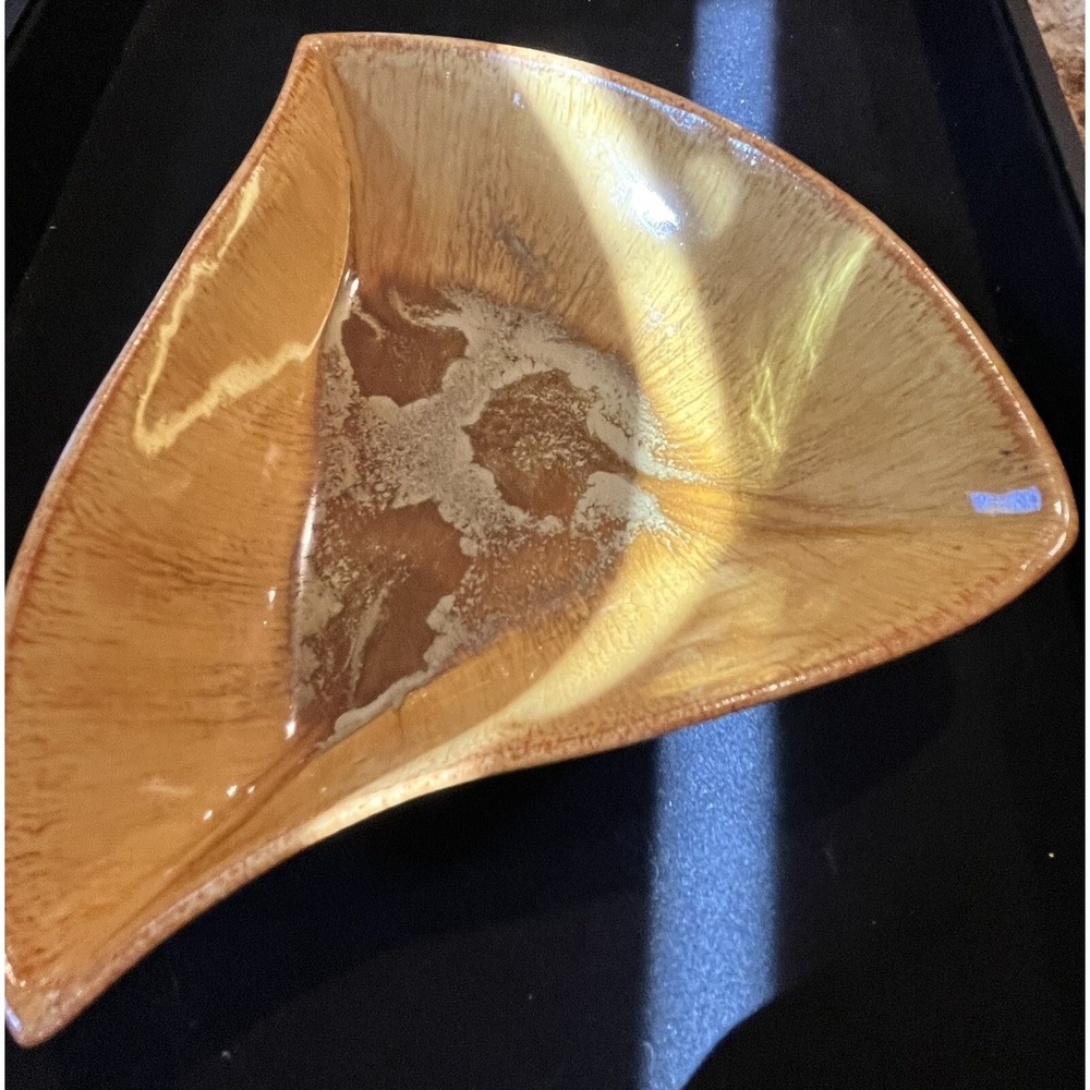 Arkayo Studio Raymond Koechlin MCM California Drip Dish Yellow, Green, Brown VTG - Picture 2 of 6